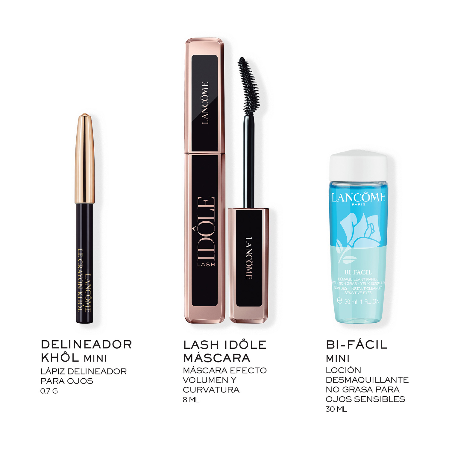 MASCARA DE PESTAÑAS LASH IDÔLE WASHABLE SET DE REGALO (SET DE MAQUILLAJE)